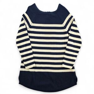 FP Beach by Free People Navy & Cream Striped Renegade Tunic Sweater | Size M